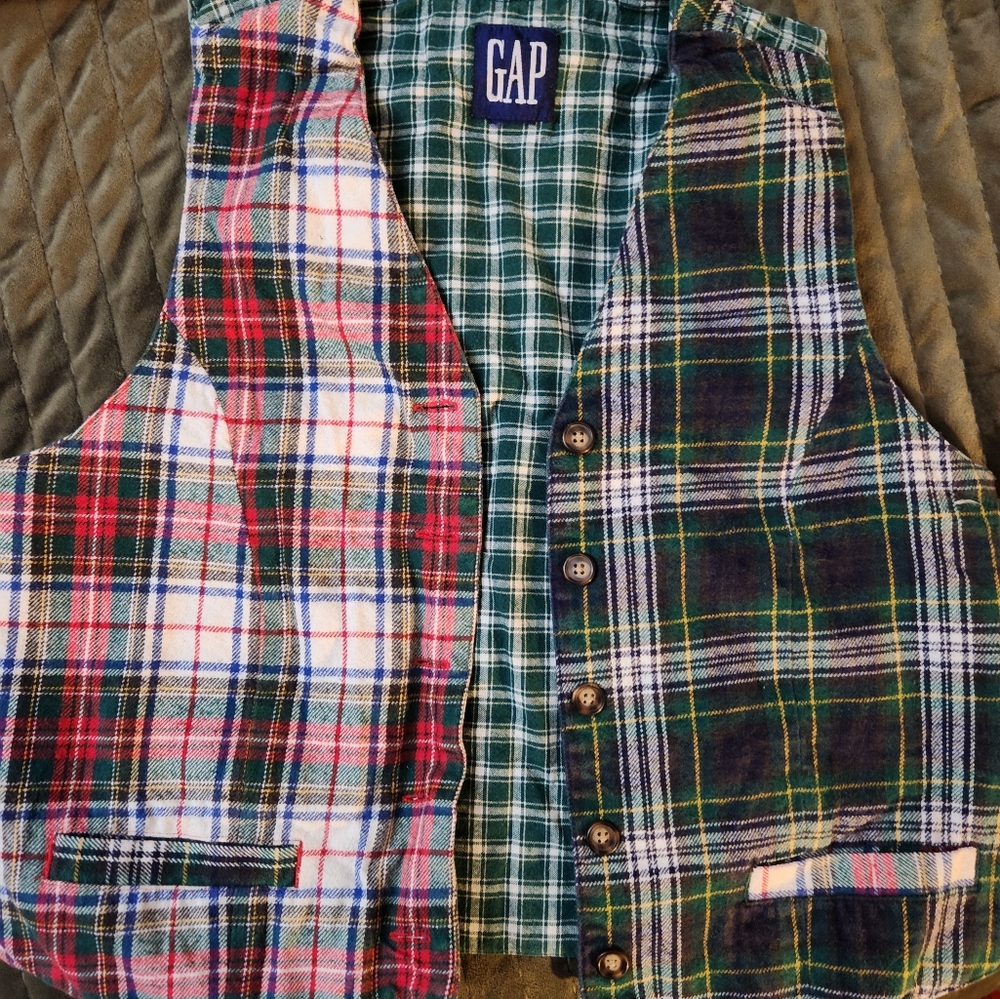 Vintage 90's Gap Plaid Vest
